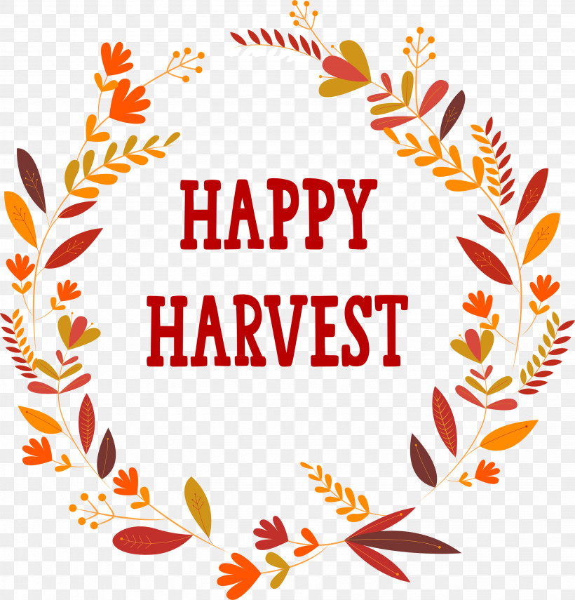 Happy Harvest, PNG, 2876x3000px, Happy Harvest, Autumn, Calligraphy, Drawing, Lettering Download Free