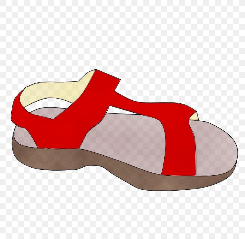 Footwear Red Sandal Shoe Beige, PNG, 800x800px, Watercolor, Beige, Carmine, Footwear, Paint Download Free