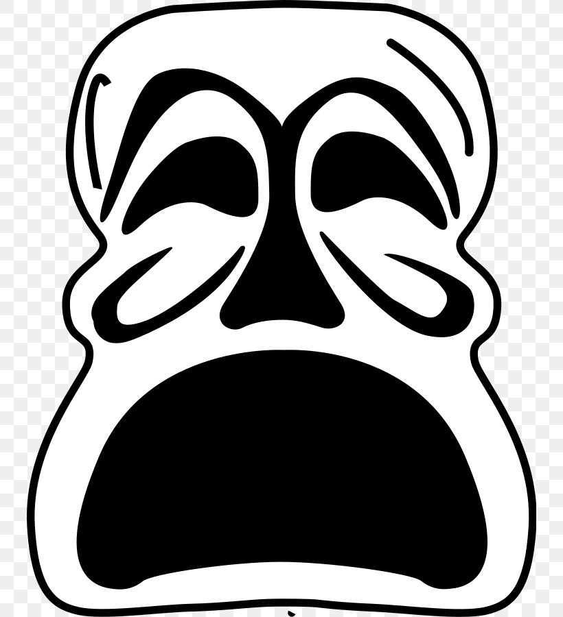 Mask Theatre Clip Art, PNG, 742x900px, Mask, Artwork, Black And White, Bone, Comedy Download Free