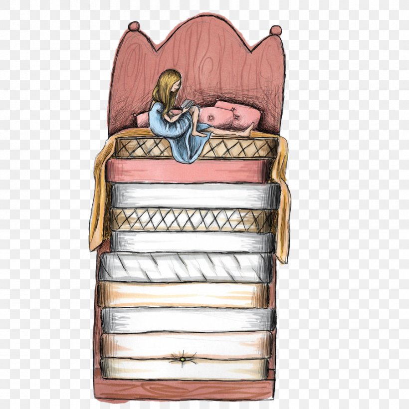The Princess And The Pea Illustration, PNG, 900x900px, Princess And The Pea, Chair, Comics, Fairy Tale, Furniture Download Free