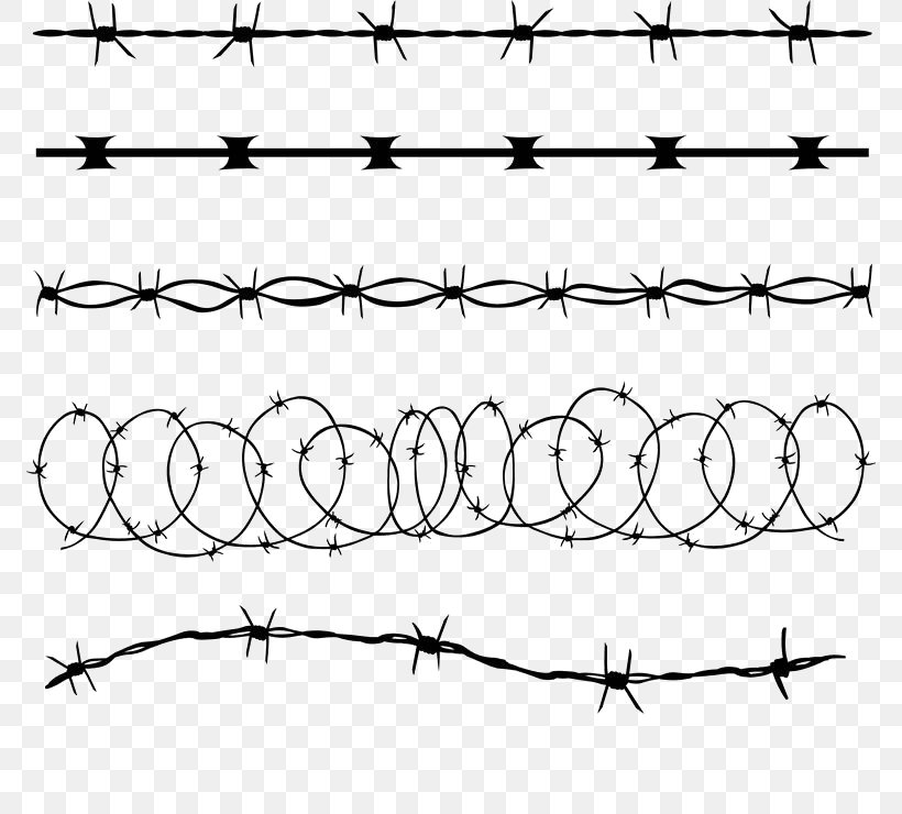 Barbed Wire Concertina Wire Illustration, PNG, 772x740px, Barbed Wire, Area, Barbed Tape, Black, Black And White Download Free