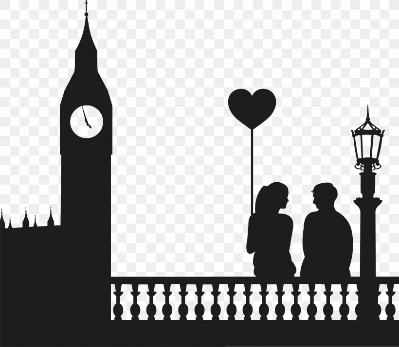 Big Ben Eiffel Tower Silhouette Clip Art, PNG, 2874x2504px, Big Ben, Black And White, Brand, City Of London, Eiffel Tower Download Free