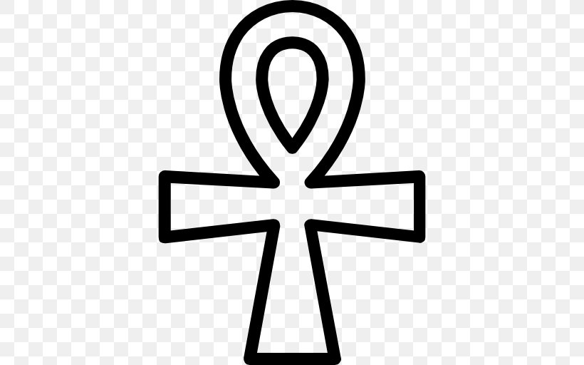 Ankh Ancient Egypt Symbol Sign, PNG, 512x512px, Ankh, Ancient Egypt, Area, Black And White, Body Jewelry Download Free