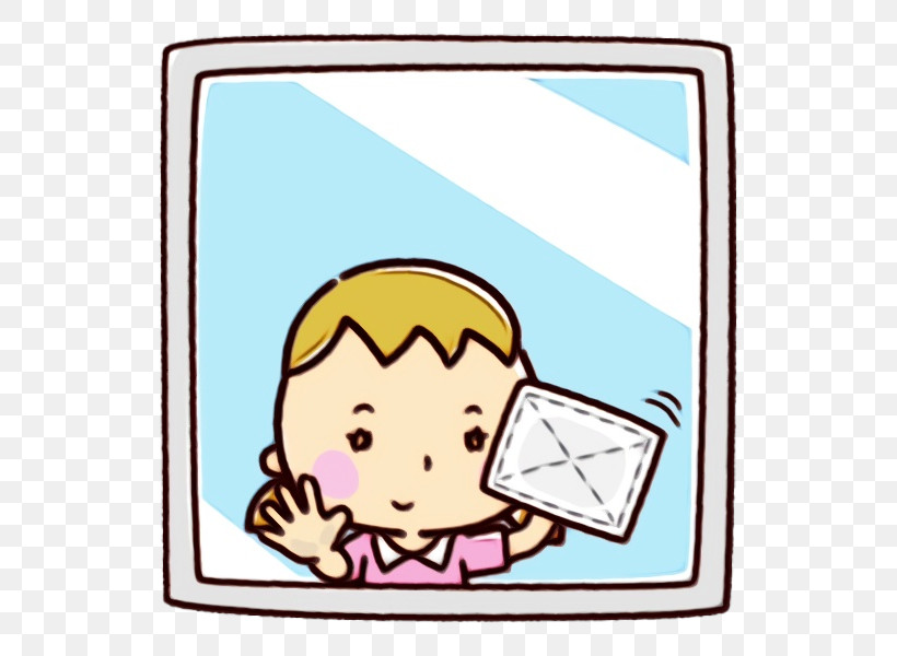Cartoon Line Rectangle Pleased Child, PNG, 600x600px, Cleaning Day, Cartoon, Child, Line, Paint Download Free