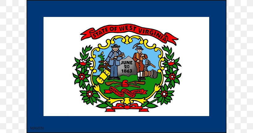 Flag Of West Virginia Flag And Seal Of Virginia Clip Art, PNG, 648x432px, West Virginia, Area, Art, Brand, Crest Download Free