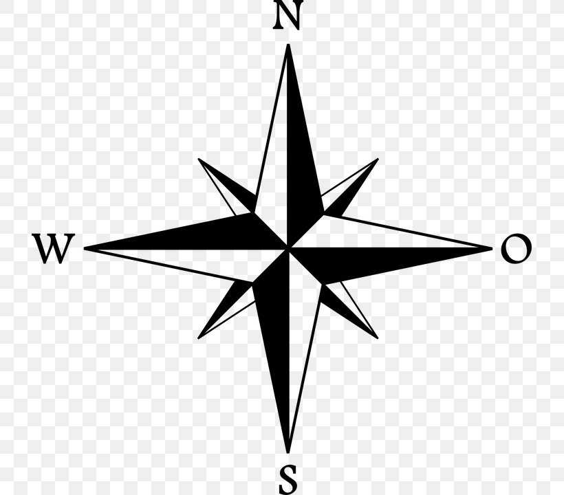 North Compass Rose Map Clip Art, PNG, 727x720px, North, Area, Artwork, Black And White, Cardinal Direction Download Free