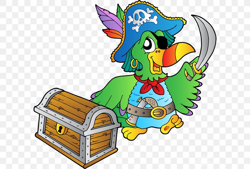 Pirate Parrot Piracy Buried Treasure, PNG, 600x557px, Parrot, Art, Artwork, Bird, Buried Treasure Download Free