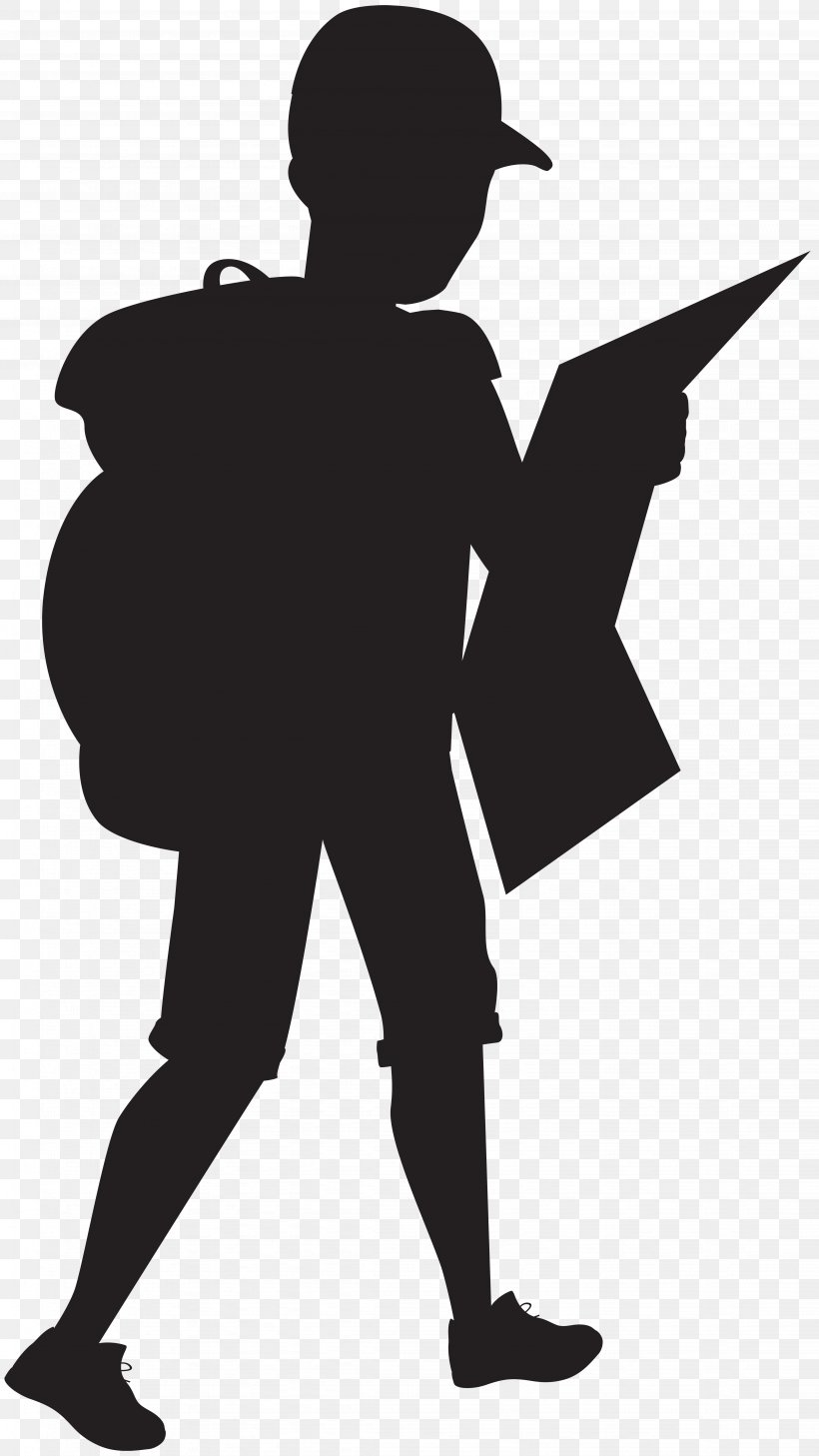 Silhouette Backpack Clip Art, PNG, 4502x8000px, Silhouette, Backpack, Backpacking, Black And White, Boy Download Free