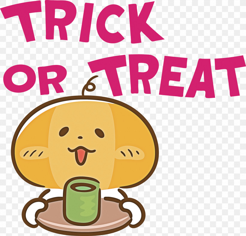TRICK OR TREAT Halloween, PNG, 3000x2888px, Trick Or Treat, Behavior, Cartoon, Halloween, Happiness Download Free