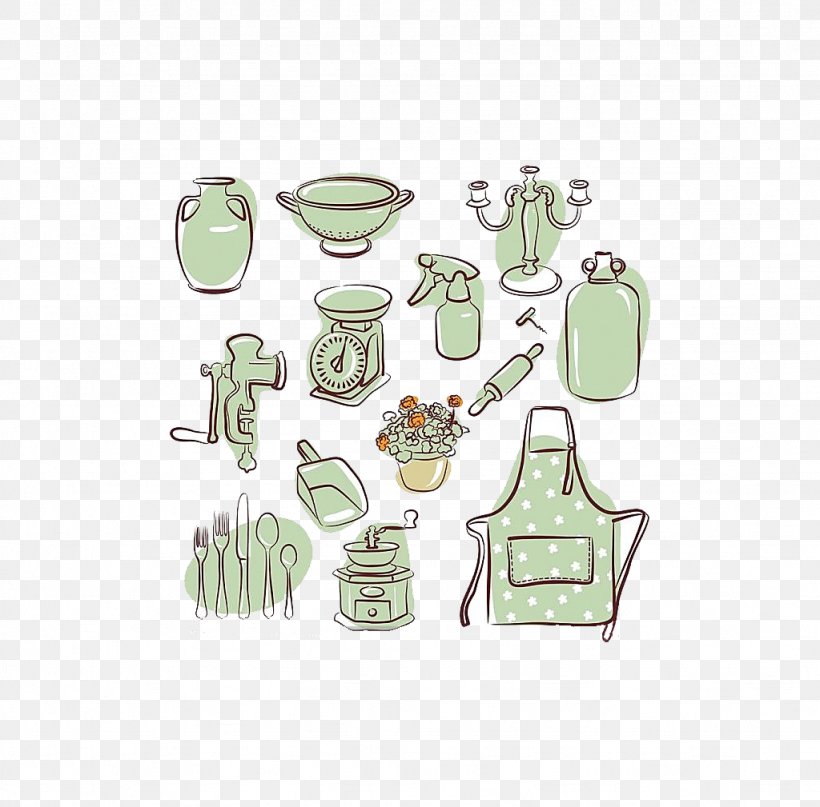 Household Goods Everyday Life Kitchen Illustration, PNG, 1024x1009px, Household Goods, Cartoon, Drawing, Everyday Life, Flowerpot Download Free