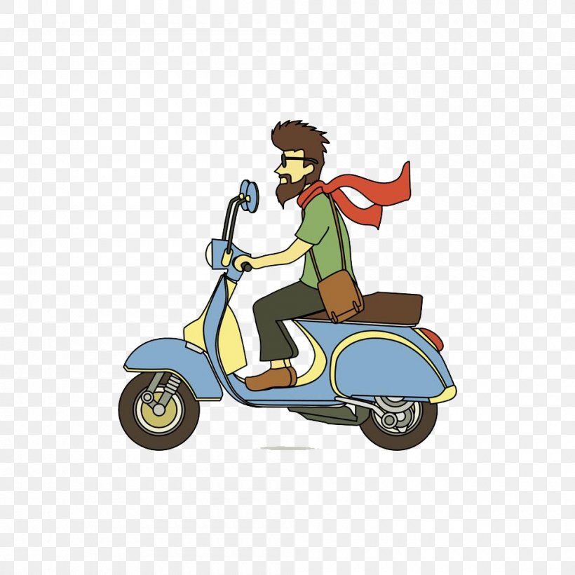 Scooter Stock Photography Illustration, PNG, 1000x1000px, Scooter, Automotive Design, Bicycle, Cartoon, Drawing Download Free