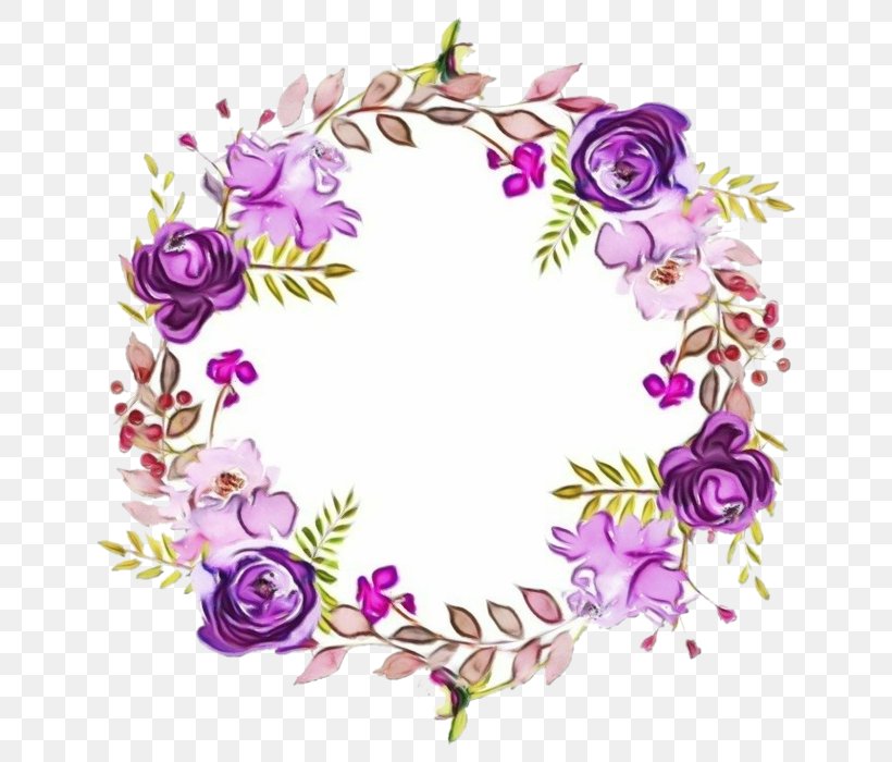 Watercolor Flower Wreath, PNG, 700x700px, Watercolor Painting, Floral Design, Flower, Flower Bouquet, Lilac Download Free