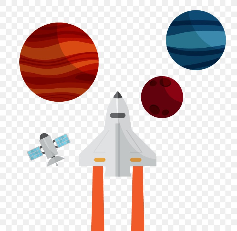 Adobe Illustrator Clip Art, PNG, 800x800px, Outer Space, Astronaut, Flat Design, Red, Rocket Download Free