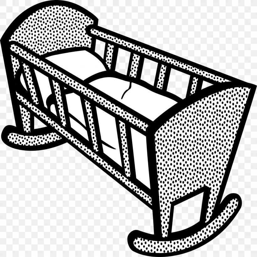 Cots Bassinet Clip Art, PNG, 1920x1920px, Cots, Area, Bassinet, Bed, Black And White Download Free