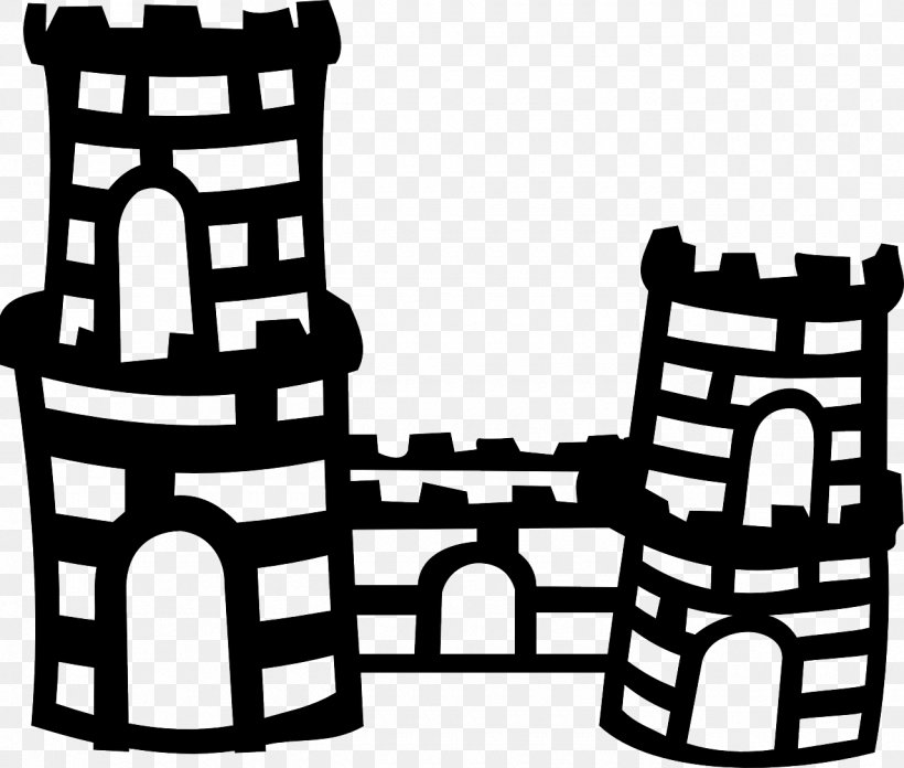 Middle Ages Castle Clip Art, PNG, 1280x1087px, Middle Ages, Area, Black, Black And White, Castle Download Free