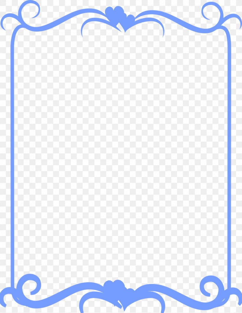 Picture Frames Heart Valentine's Day Clip Art, PNG, 850x1100px, Picture Frames, Area, Blue, Border, Decorative Arts Download Free