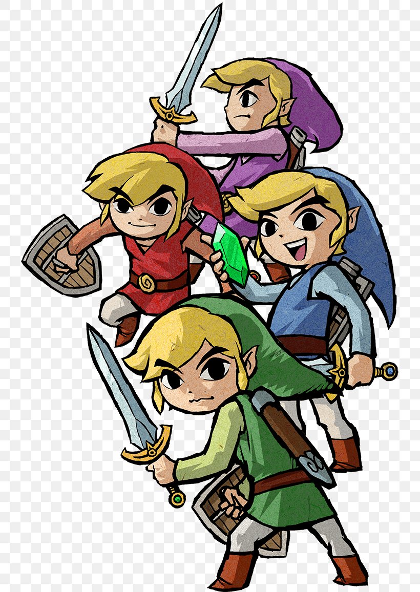 The Legend Of Zelda: Four Swords Adventures The Legend Of Zelda: A Link To The Past And Four Swords GameCube, PNG, 737x1156px, Legend Of Zelda, Art, Artwork, Cartoon, Fiction Download Free