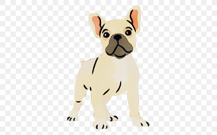 French Bulldog, PNG, 512x512px, Watercolor, Breed, Bulldog, Companion Dog, Dog Download Free