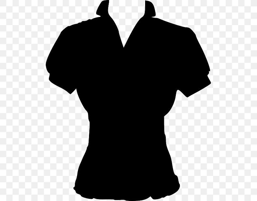 T-shirt Blouse Top Clothing Clip Art, PNG, 527x640px, Tshirt, Black, Black And White, Blouse, Clothing Download Free