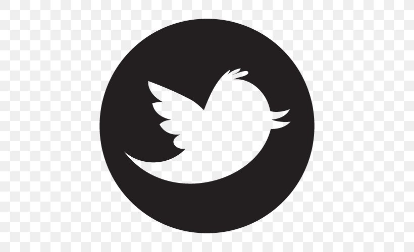 Logo Black And White Social Media, PNG, 500x500px, Logo, Advertising, Beak, Bird, Black And White Download Free
