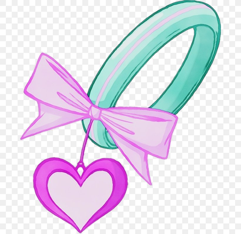 Clip Art Pink Heart Ribbon Magenta, PNG, 684x796px, Watercolor, Heart, Magenta, Paint, Pink Download Free