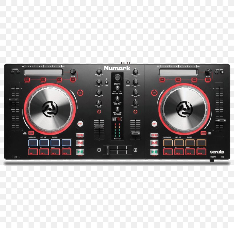 DJ Controller Numark Mixtrack Pro III Disc Jockey Numark Industries Virtual DJ, PNG, 800x800px, Watercolor, Cartoon, Flower, Frame, Heart Download Free