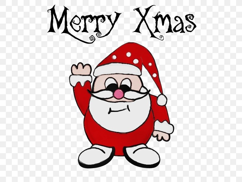 Santa Claus, PNG, 618x618px, Watercolor, Cartoon, Christmas, Christmas Eve, Facial Hair Download Free