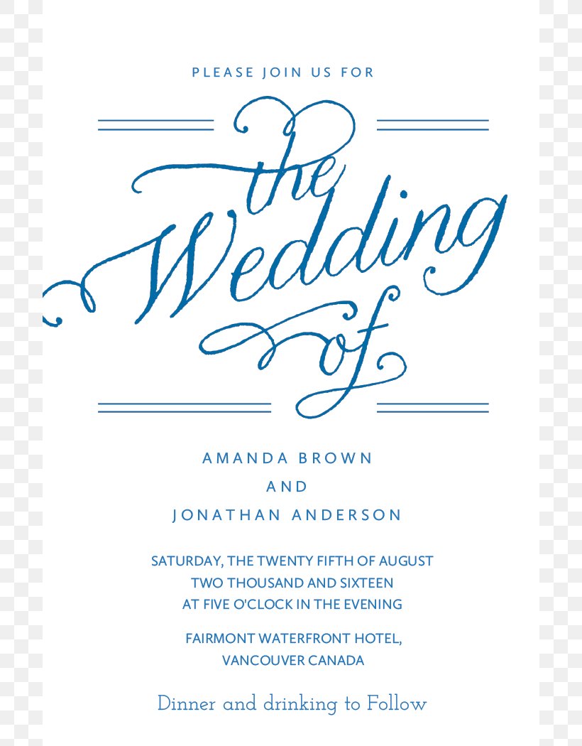 Wedding Invitation Calligraphy Font, PNG, 760x1050px, Wedding Invitation, Area, Blue, Brand, Calligraphy Download Free