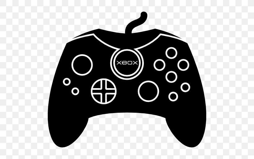 Xbox 360 Controller Xbox One Controller Game Controllers, PNG, 512x512px, Xbox 360 Controller, All Xbox Accessory, Black, Black And White, Game Controller Download Free
