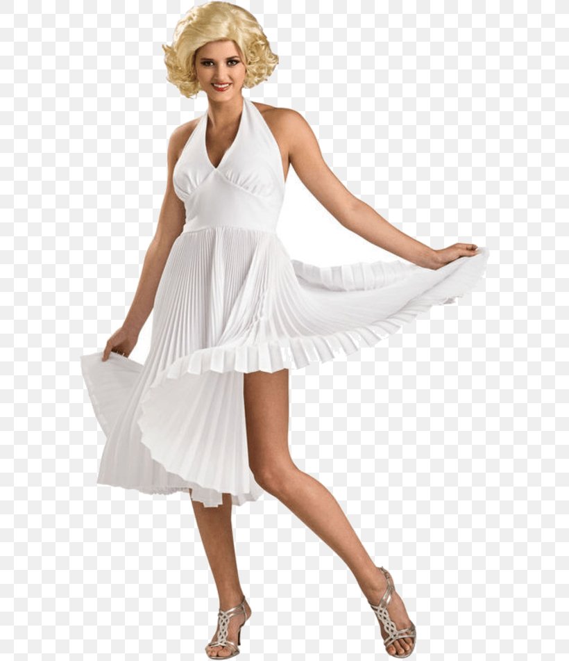 White Dress Of Marilyn Monroe Costume Party, PNG, 600x951px, Watercolor, Cartoon, Flower, Frame, Heart Download Free