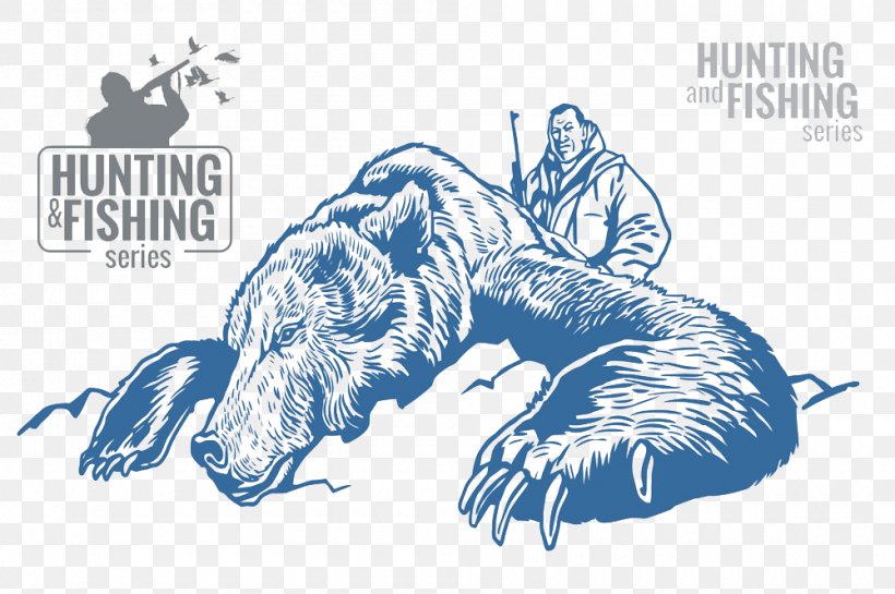 Bear Hunting Illustration, PNG, 1000x665px, Watercolor, Cartoon, Flower, Frame, Heart Download Free