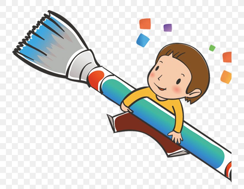 Brush Child Clip Art, PNG, 737x634px, Brush, Artwork, Cartoon, Child, Drawing Download Free