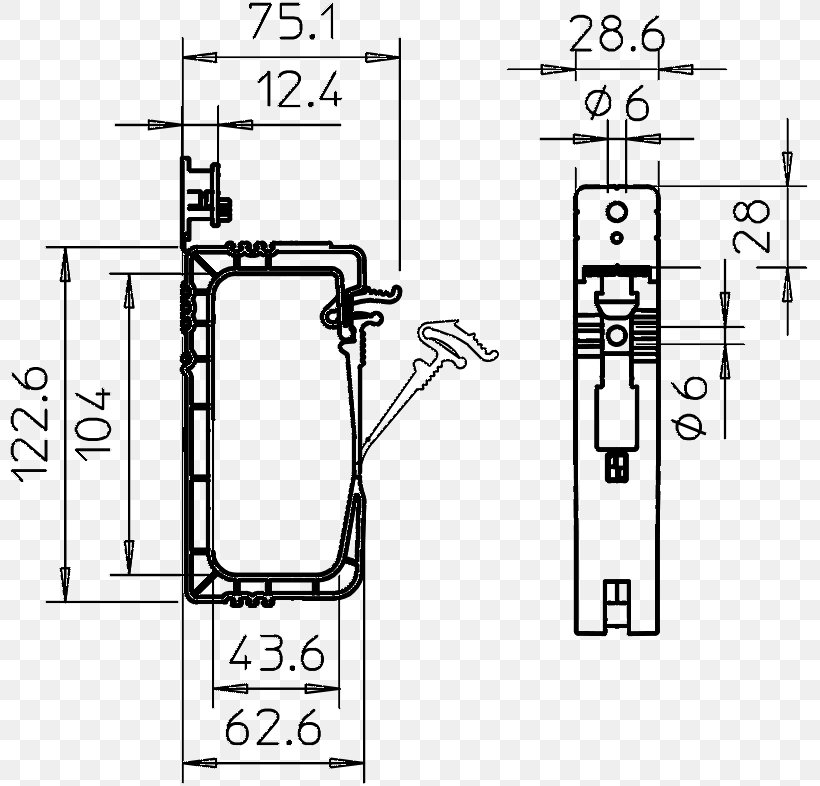 Wall Plug Obo Bettermann Hungary Kft Technical Drawing Ceiling Png 800x786px Area Artwork Black - Can You Use Wall Plugs In Ceiling