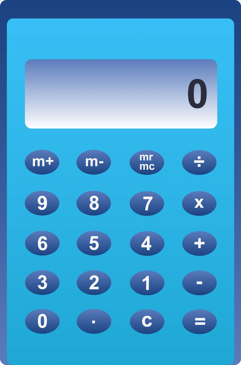 Calculator Free Content Calculation Clip Art, PNG, 3014x4551px, Calculator, Adding Machine, Blue, Calculation, Cartoon Download Free