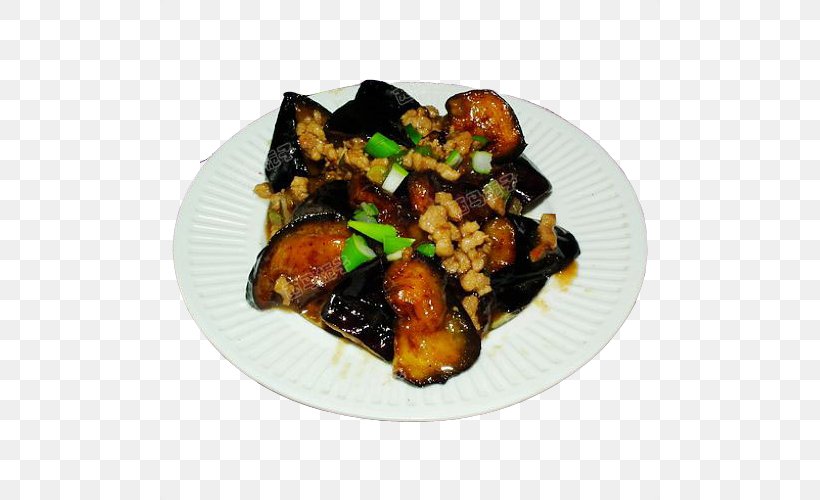 Dish Minced Pork Rice Meat Eggplant, PNG, 500x500px, Dish, Braising, Cooked Rice, Eggplant, Food Download Free