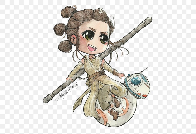 Rey Star Wars Episode VII BB-8 Leia Organa Kylo Ren, PNG, 500x563px, Watercolor, Cartoon, Flower, Frame, Heart Download Free