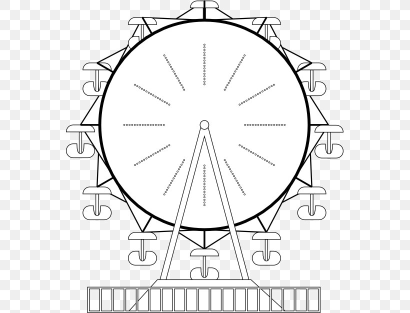 London Eye Car Black And White Ferris Wheel Clip Art, PNG, 555x626px, London Eye, Area, Artwork, Bicycle, Bicycle Wheels Download Free