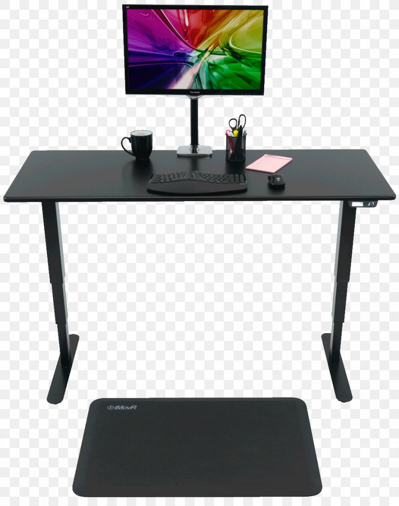 Standing Desk Luxor Pneumatic Adjustable Round Pedestal Table, PNG, 947x1200px, Desk, Computer, Computer Monitor Accessory, Desktop Computer, Desktop Computers Download Free