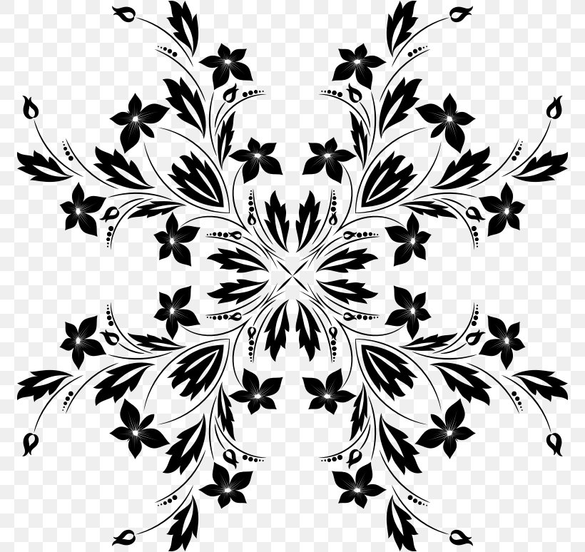 Floral Design Flower Clip Art, PNG, 774x774px, Floral Design, Art, Black, Black And White, Branch Download Free