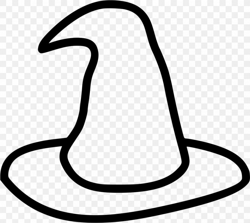 Black And White Drawing Witch Hat Magician Clip Art, PNG, 981x878px, Black And White, Drawing, Hat, Hattrick, Line Art Download Free
