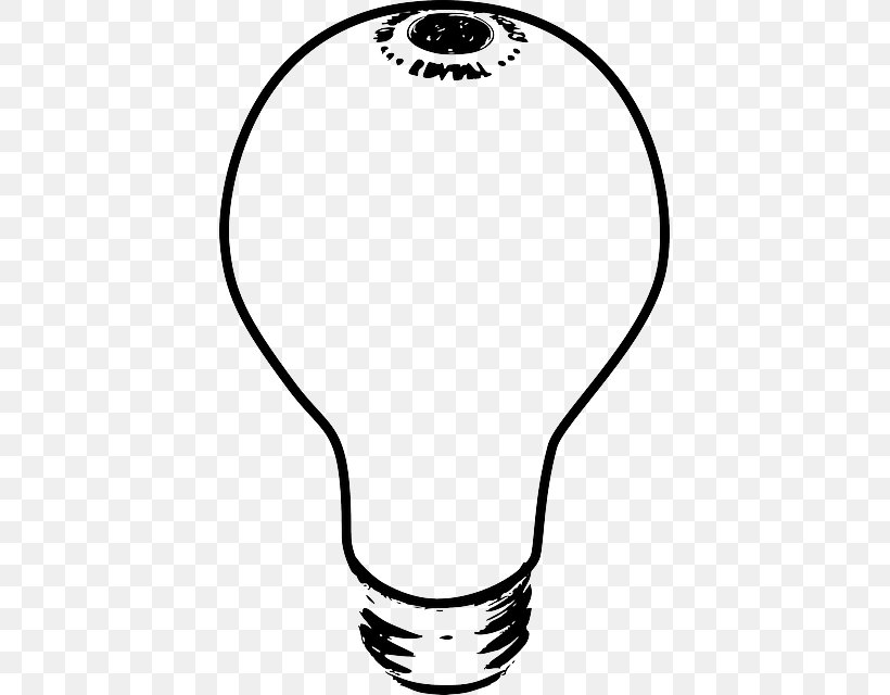 Incandescent Light Bulb Lamp Clip Art, PNG, 415x640px, Light, Black, Black And White, Compact Fluorescent Lamp, Drawing Download Free