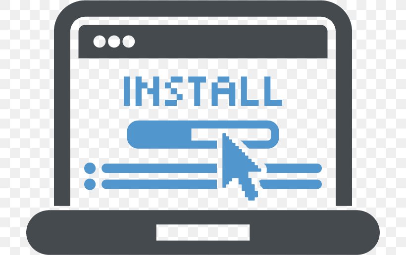 Installation Computer Software Clip Art, PNG, 714x516px, Installation, Area, Blue, Brand, Button Download Free