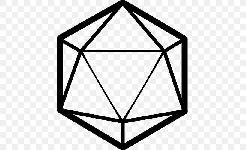 D20 System Dungeons & Dragons Pathfinder Roleplaying Game Dice Role-playing Game, PNG, 500x500px, D20 System, Area, Black And White, Critical Hit, Dice Download Free