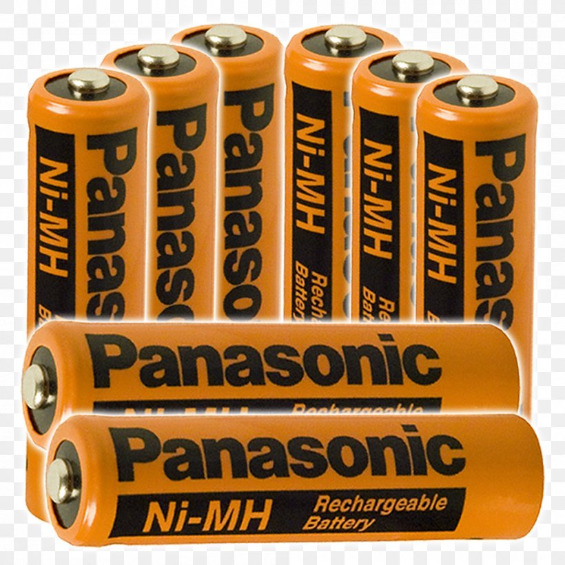 Electric Battery Rechargeable Battery AAA Battery Nickel–metal Hydride Battery Panasonic, PNG, 1000x1000px, Electric Battery, Aaa Battery, Battery, Cylinder, Los Angeles Chargers Download Free
