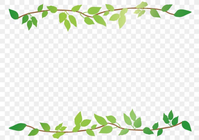 Leaf Frame Rectangular Download., PNG, 842x595px, Green, Area, Branch, Color, Flora Download Free