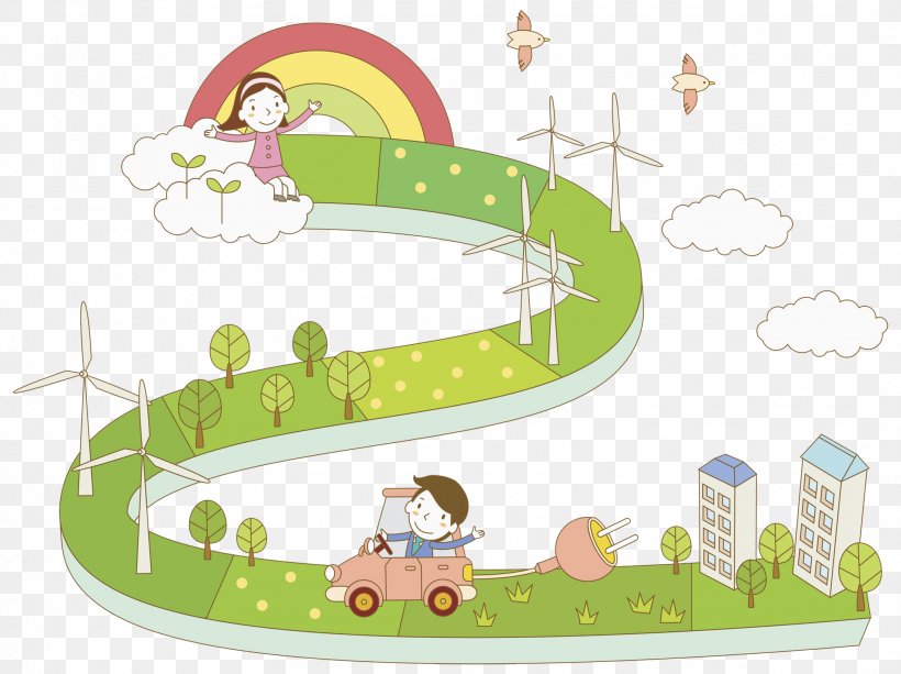 Cartoon Road Drawing Illustration, PNG, 2161x1617px, Watercolor, Cartoon, Flower, Frame, Heart Download Free