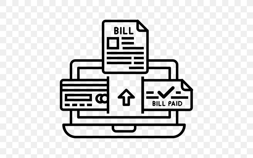 Invoice Electronic Bill Payment, PNG, 512x512px, Invoice, Area, Black And White, Brand, Chart Download Free