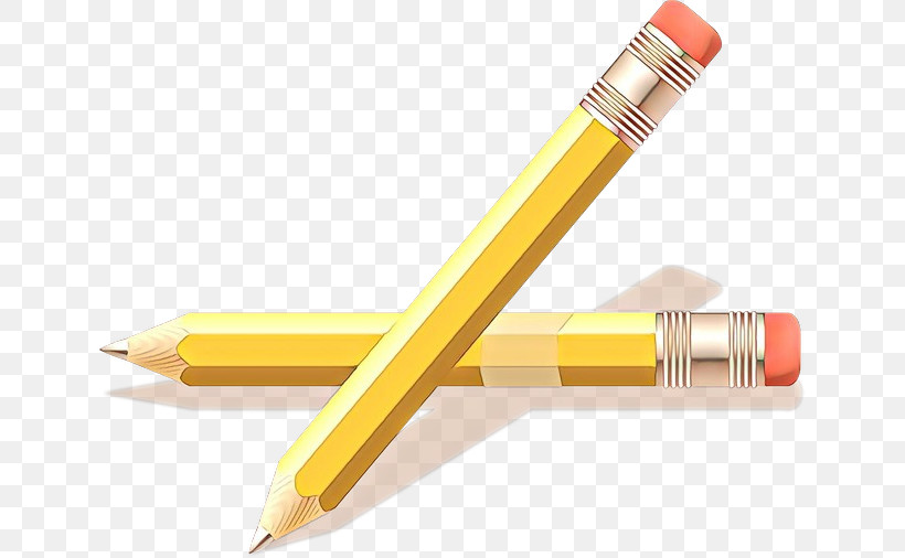 Yellow Office Supplies Pencil Material Property Writing Implement, PNG, 640x506px, Yellow, Material Property, Metal, Office Supplies, Pen Download Free