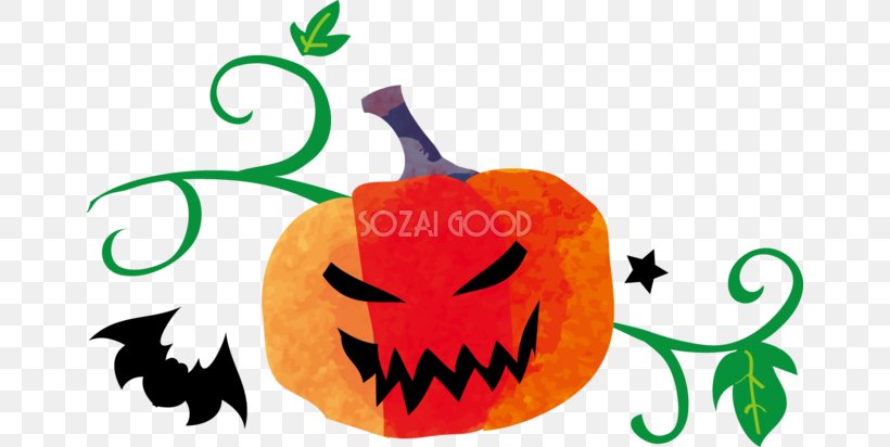 Jack-o'-lantern Illustration Clip Art Halloween Image, PNG, 660x412px, Halloween, Artwork, Autumn, Bat, Bing Download Free