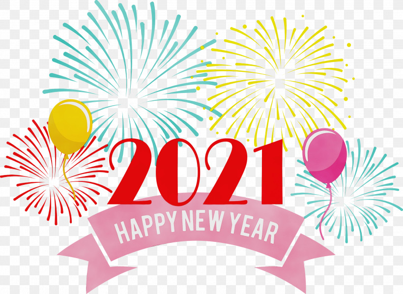New Year, PNG, 3000x2190px, 2021 Happy New Year, Happy New Year 2021, Flower, Happy New Year, Line Download Free